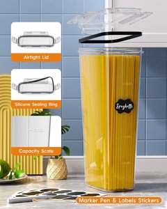 <b>Refrigerator</b> Organize Custom Logo Transparent Kitchen Food Plastic Jar Sealed Plastic Jar Storage Sealing Sealed Tank - Product Image 2