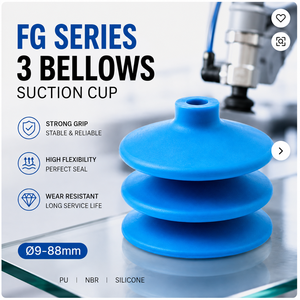 หัวดูดสุญญากาศแบบหุ่นยนต์ หัวดูดแบบลูกฟูก นิวเมติก FG-3/7/9/12/14/18/20/25/32/42/52 ผลิตในประเทศจีน - Product Image 1