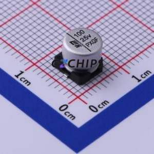 Condensateur solide VPXC0581E101MVTM SMD, D6.3xL5.8mm (Capacité : 100uF) (Précision : 20%) Tension nominale : 25V - Product Image 1