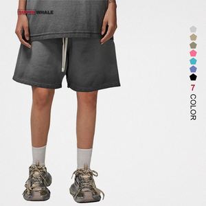 Short en coton personnalisé 385g Short épais en coton délavé à l'acide Vintage pour hommes Short en éponge française - Product Image 1