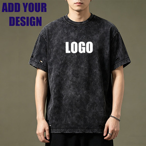 เสื้อยืดคุณภาพสูง 300 แกรม ผ้าฝ้าย 100% แบบเรียบ สั่งทำได้ พิมพ์โลโก้ เสื้อยืดแขนสั้นลำลองสำหรับผู้ชาย ขายส่งเสื้อยืดผู้ชาย - Product Image 2