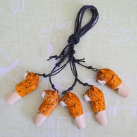 Sifflet en bois sculpté à la main en forme d'animal, jouet artisanal en bois pour enfants, vente en gros à prix réduit