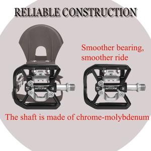 Pedal BUCKLOS para Bicicleta <span class=keywords><strong>de</strong></span> Montaña, Pedal <span class=keywords><strong>de</strong></span> <span class=keywords><strong>Plataforma</strong></span> Autoblocante <span class=keywords><strong>de</strong></span> Doble Función, Pedal Dinámico con Clip Superior para Bicicleta, Compatible con el Sistema SPD - Product Image 6