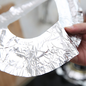 Gas stove oil-proof mat, round stovetop <b>foil</b> ring, <b>kitchen</b> aluminum <b>foil</b> cleaning mat, square cleaning mat, protective mat. - Product Image 3