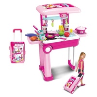 Ensemble de cuisine 2 en 1, valise de voyage, jouet pour enfant, ensemble de jouets pour la maison, jeux de simulation pour filles, ensembles de jeux de cuisine 2021