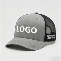 Casquette Trucker Personnalisée 6 Panneaux en Polyester/Coton avec Broderie 3D Logo Courbé Réglable Snapback Style Western Cowboy Cadeau Casquette en Maille