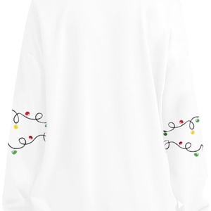 Christmas Sweatshirt <b>Women</b> Christmas Light Sweatshirts Merry and Bright <b>Xmas</b> Long Sleeve Shirts Crewneck Pullover <b>Tops</b> - Product Image 6