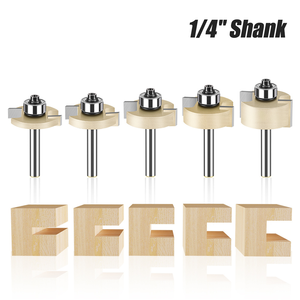 Fraise à double tranchant en T de qualité professionnelle avec queue de 1/4 po, fraise à rainurer pour roulements, fraise à bois britannique - Product Image 2