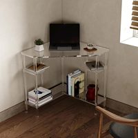 Table d'appoint en acrylique personnalisée pour café/vin, 28,5 x 28,5 pouces, à poser au coin du mur, bureau à domicile avec fonction de rangement pour l'ameublement intérieur