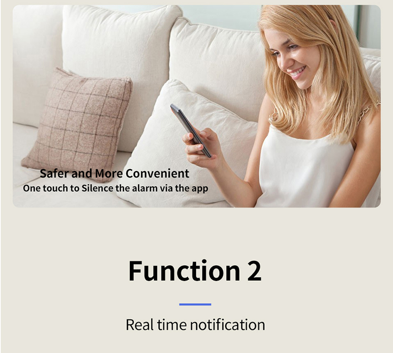 Tuya WiFi Smart CO and Smoke Alarm Detector 2 in 1 Combination alarm sound 85dB Wifi Smoke and Carbon Monoxide Alarm Detector