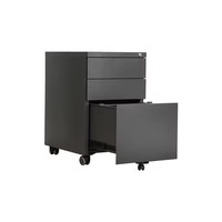 Meuble de rangement mobile en acier à 3 tiroirs verrouillables, gain de place, écologique, durable, pour bureau ou chambre