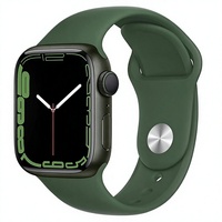 Para Watch Series 7 (GPS + Cellular 41mm) Pantalla AMOLED Cuadrada Verde con Correa Deportiva Clover Regular (Reacondicionado)