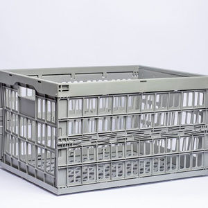 Wholesale Custom Multipurpose Plastic Folding Storage Crate For Fruits Vegetables Milk