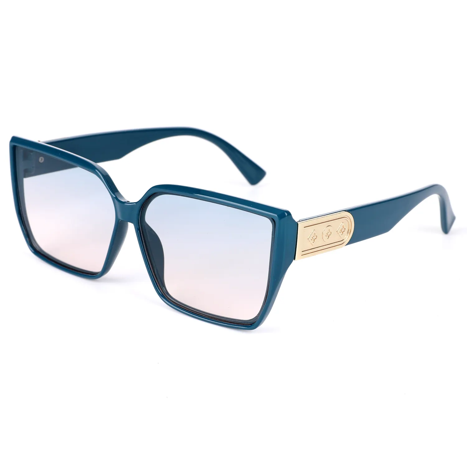 새로운 스퀘어 프레임 패션 선글라스 네트워크 레드 버스트 안경 스트리트 샷 UV 보호 야외 대형 프레임 선글라스 도매