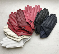 Gants courts en cuir, demi-mouton, locomotive, vente en gros spéciale, mode étoile, pur pour femmes