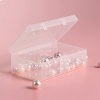 Puzzle emballage crochet fournitures industrielles stockage personnalisé Mini jouet intelligent vide clous d'oreille outil en plastique transparent boîte de rangement à charnière