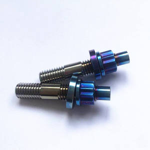M10x1.25x45 Verbrande Blue <span class=keywords><strong>Titanium</strong></span> Studs Bouten Schroeven Voor Uitlaatspruitstuk - Product Image 6