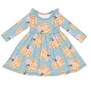 Abbigliamento per bambini personalizzato <span class=keywords><strong>abiti</strong></span> 0-16 anni autunno inverno manica lunga principessa ruffles design dress sweet girl evening party dress - Product Image 3