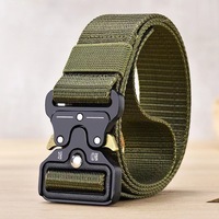 Ceinture Tactique Tressée de Sécurité pour Hommes Yonger, Boucle en Alliage, 120 cm, Entraînement Étudiant avec Détection par Aiguille