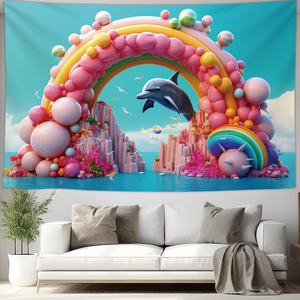 Fondo Fotográfico Portátil <span class=keywords><strong>de</strong></span> Poliéster <span class=keywords><strong>de</strong></span> 100x150cm con Temática del <span class=keywords><strong>Mundo</strong></span> Submarino, Estilo ROMANCE Colorido, para Fiestas y Eventos Promocionales - Product Image 5