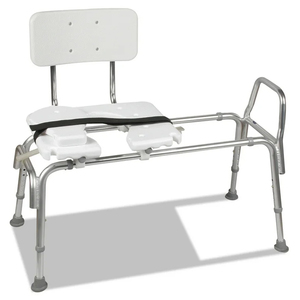 Chaise de douche de banc de transfert de bain coulissante en aluminium antidérapant pour personnes âgées handicapées - Product Image 2