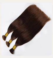 Lots de Cheveux Humains Remy Vietnamiens Lisses Naturels en Gros, Tissage Double à la Machine, Cuticules Alignées, Pointes Épaisses et Pleines pour Femmes et Salons