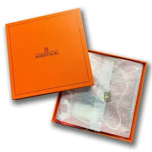 Schal Hersteller Luxus Custom 18 Momme Silk Twill Kopf Schals mit Logo Geschenk box