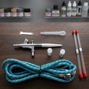 HC0211  Aérographe |   Aérographe portable en aluminium à double action avec déclencheur à bouton-poussoir pour maquillage, nail art et automobile - Vente en gros - Product Image 3