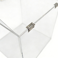 Plexiglas-Spendenbox, Transparente Acryl-Wohltätigkeits- und Donationsbox 20*20*20CM mit Schloss