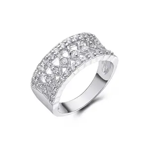 Keiyue einfache cz-silber 925-bandringe großhandel lieferant schmuck für den täglichen gebrauch R1509 925 sterlingsilber freizeitringe