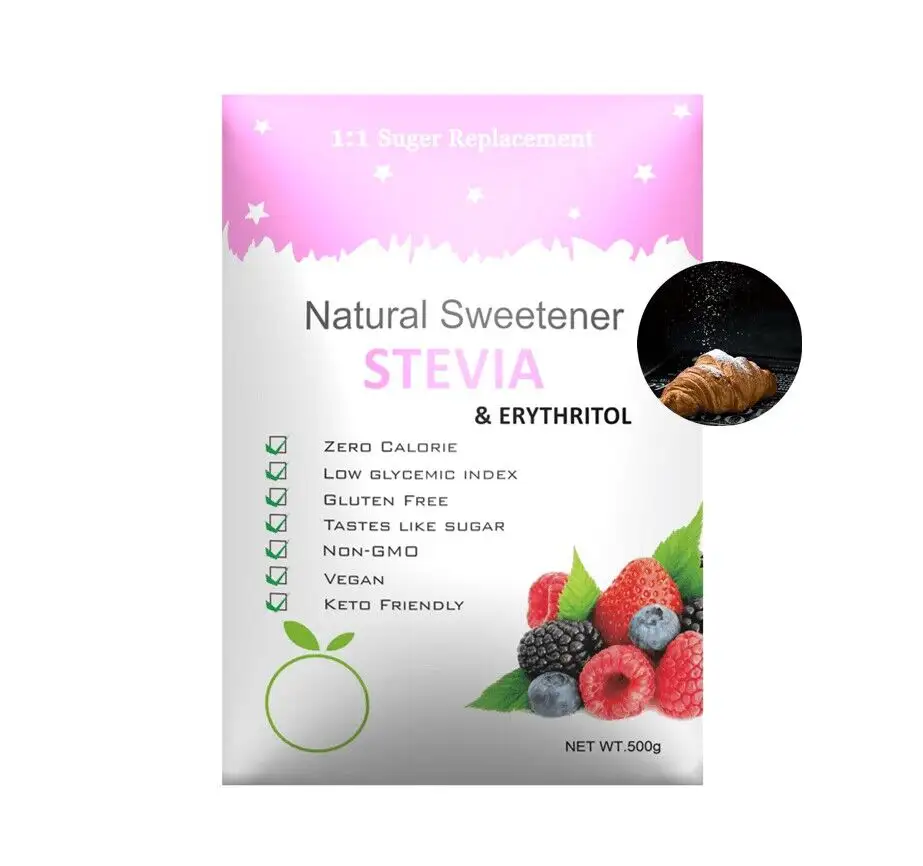 Hot Selling Stevia Sweetener Powder Popular Keto Food Addictive Monk Fruit Sweetener 100% Natural Stevia Sugar