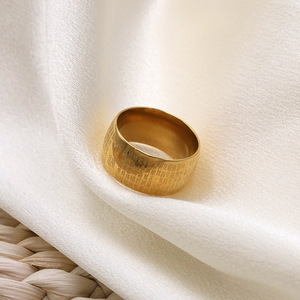 Unisex Geometric Gold <b>Ring</b> <b>Titanium</b> Steel Everyday Wear Jewelry - Product Image 2