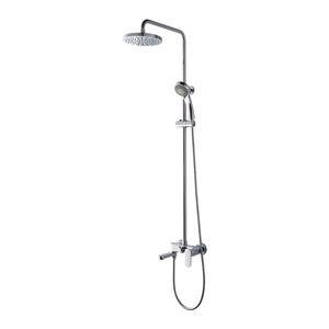 Columna de <span class=keywords><strong>ducha</strong></span> termostática italiana cromada de un solo grifo, montada en la pared con barra deslizante, diseño moderno - Product Image 4