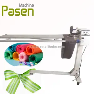 Automatic Electric Cutter Fabric-Roll-Slitter Elastic Tape Roll Fabric Piping Strip Cutting Machine Cloth End Cutter
