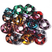 Perles entretoises florales en acrylique à motif Jenga avec trous verticaux pour la fabrication de bijoux, perles pour stylos, breloques de téléphone portable, pendentifs d'emballage