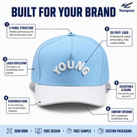 Gorras de Béisbol Lisas Unisex de Alta Calidad al por Mayor, de 5/6 Paneles, con Orificios Cortados con Láser, de Poliéster de Alto Rendimiento, para Deportes y Golf