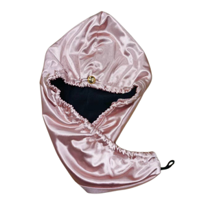 Enveloppe de <span class=keywords><strong>serviette</strong></span> de cheveux en microfibre satinée <span class=keywords><strong>pour</strong></span> femmes Turbans de cheveux super absorbants Enveloppe de cheveux humides et bouclés - Product Image 5
