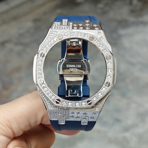 Popular Kit de Modificación de Reloj GA2100 de 44 mm con Correa de Silicona y Piedras Multicolores de Acero Inoxidable 316L Xinying Premium, Logotipo Personalizado - Product Image 2