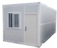 Maison conteneur pliable moderne de 20 pieds, préinstallée, électrique, modulaire, portable, pour bureau de chantier temporaire, clinique, secours en cas de catastrophe
