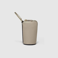 Étui de rouge à lèvres en cuir de marque de distributeur personnalisé pochette de maquillage de mode cadeau de luxe étui de rouge à lèvres à fermeture éclair