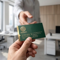 Carte de visite YPT avec impression offset sur papier offset, surface gaufrée, papier artistique, logo