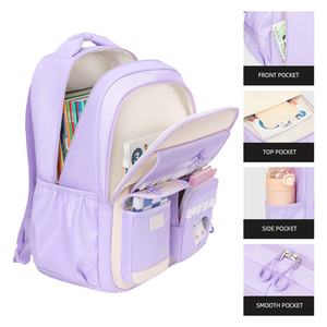 Sacs d'école pour filles avec un magnifique design en dentelle, directement de l'usine, avec de nombreuses poches et une pochette pour bagages - Product Image 4