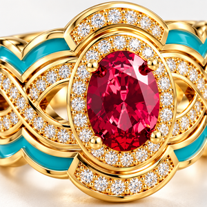 Anello Geometrico da Donna Stile Palazzo per Uso Quotidiano, Accessorio da Dito - Product Image 3