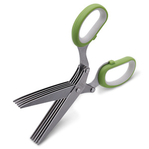 Lubanzuo Five Layer Scallion Scissors Stainless Steel Green Home Kitchen Tool - Product Image 4