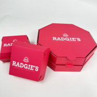 Caja de Pizza de Cartón Corrugado Reciclable al por Mayor con Impresión Personalizada, Relieve y Logotipo Personalizado para Envasado de Alimentos