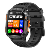 Reloj Inteligente Deportivo HT46 de 2.01 Pulgadas con Llamadas Inalámbricas, Linterna, Brújula, Oxímetro de Pulso, Presión Arterial, Resistente al Agua IP68 para Actividades al Aire Libre