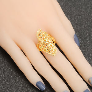 JXX anillos populares de compromiso de joyería de latón de 24 quilates chapados en <span class=keywords><strong>oro</strong></span> populares para mujeres anillos de <span class=keywords><strong>oro</strong></span> estilo Dubai joyería de las mujeres - Product Image 4