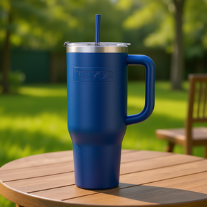 Vevor Vaso Térmico de Acero Inoxidable de 40 Oz con Pajita, Taza de Viaje Azul para Café - Product Image 2
