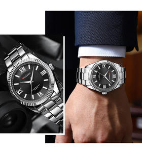 Relojes CURREN 8453 Nuevo Reloj de Cuarzo para Hombre de Lujo, Deportivo, de Acero Inoxidable, Resistente al Agua, Luminoso - Product Image 5