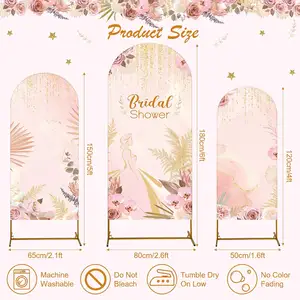 Custom Pattern Logo Arch Stand Background 6FT 6.6FT 7.2FT Spandex Covers Round Top Wall Wedding Decoration Arch Backdrop Cover